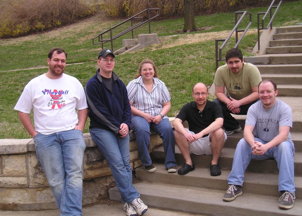 Barybin group in 2007 behind Malott Hall